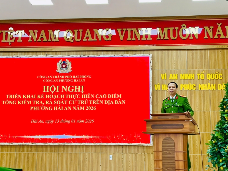 Công an phường Hải An triển khai cao điểm tổng kiểm tra, rà soát cư trú năm 2026